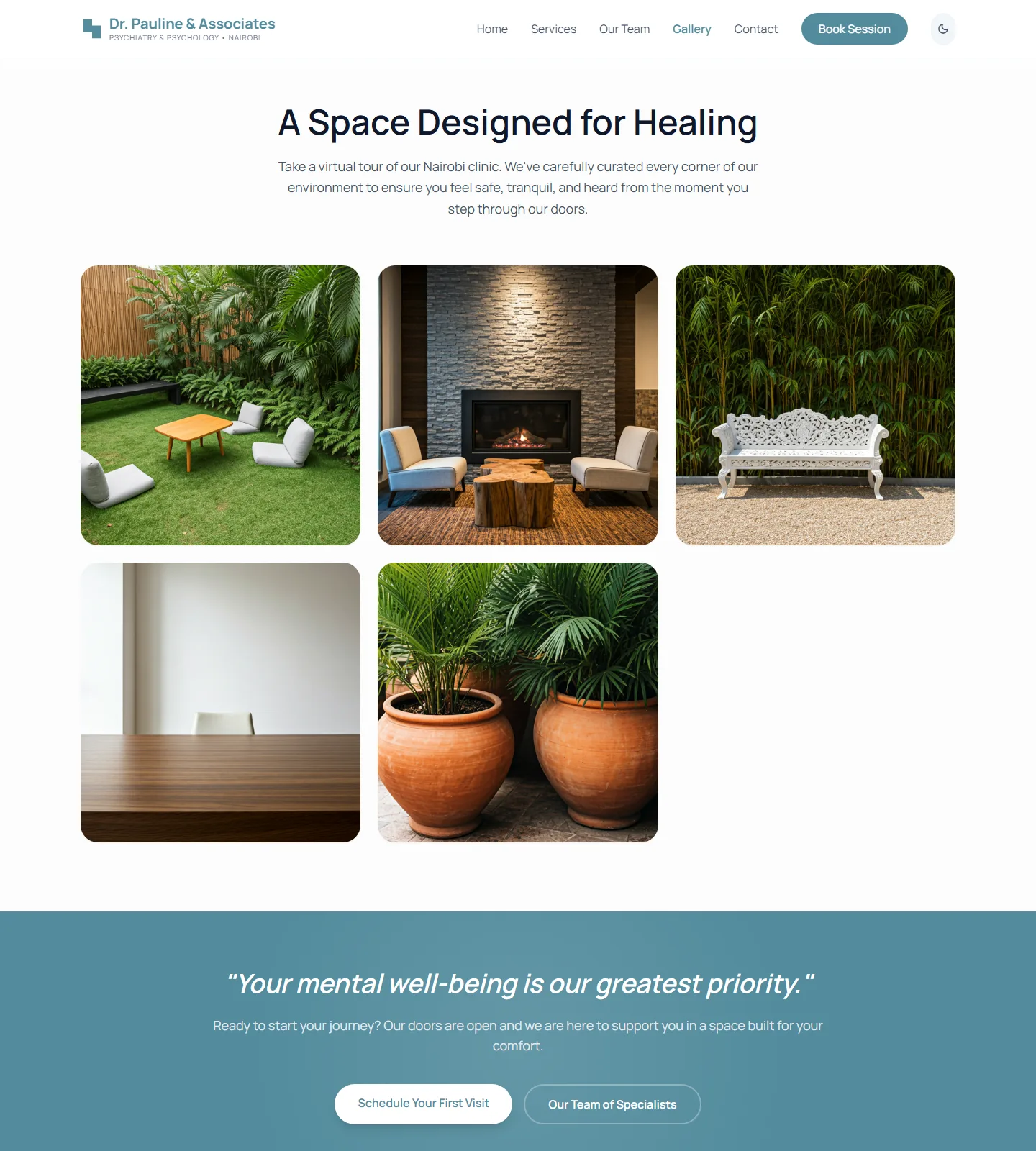 Mental-health clinic website image