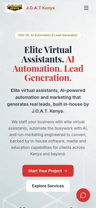 JOAT Kenya brand site and social automation image