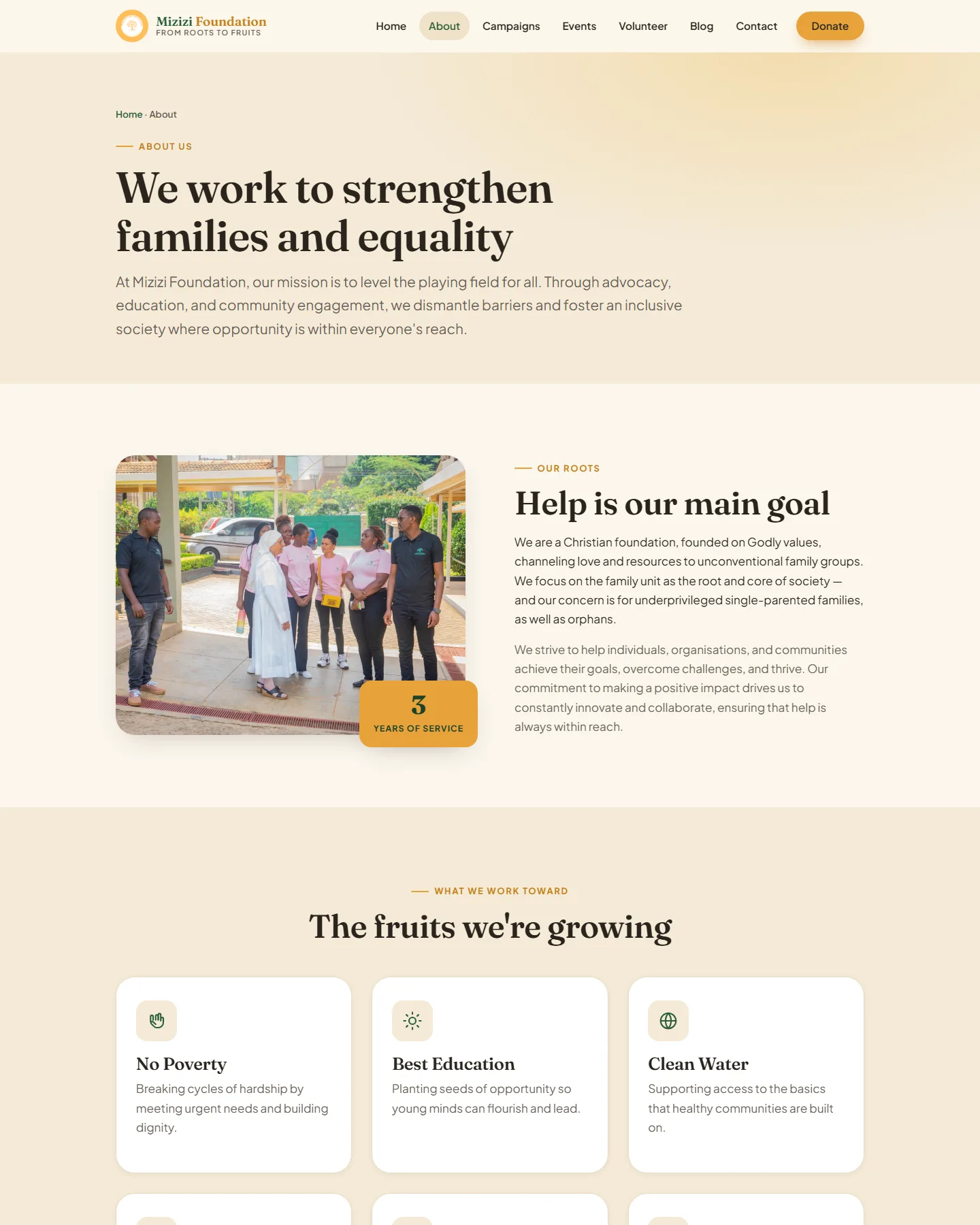 Mizizi Foundation: WordPress to static migration image