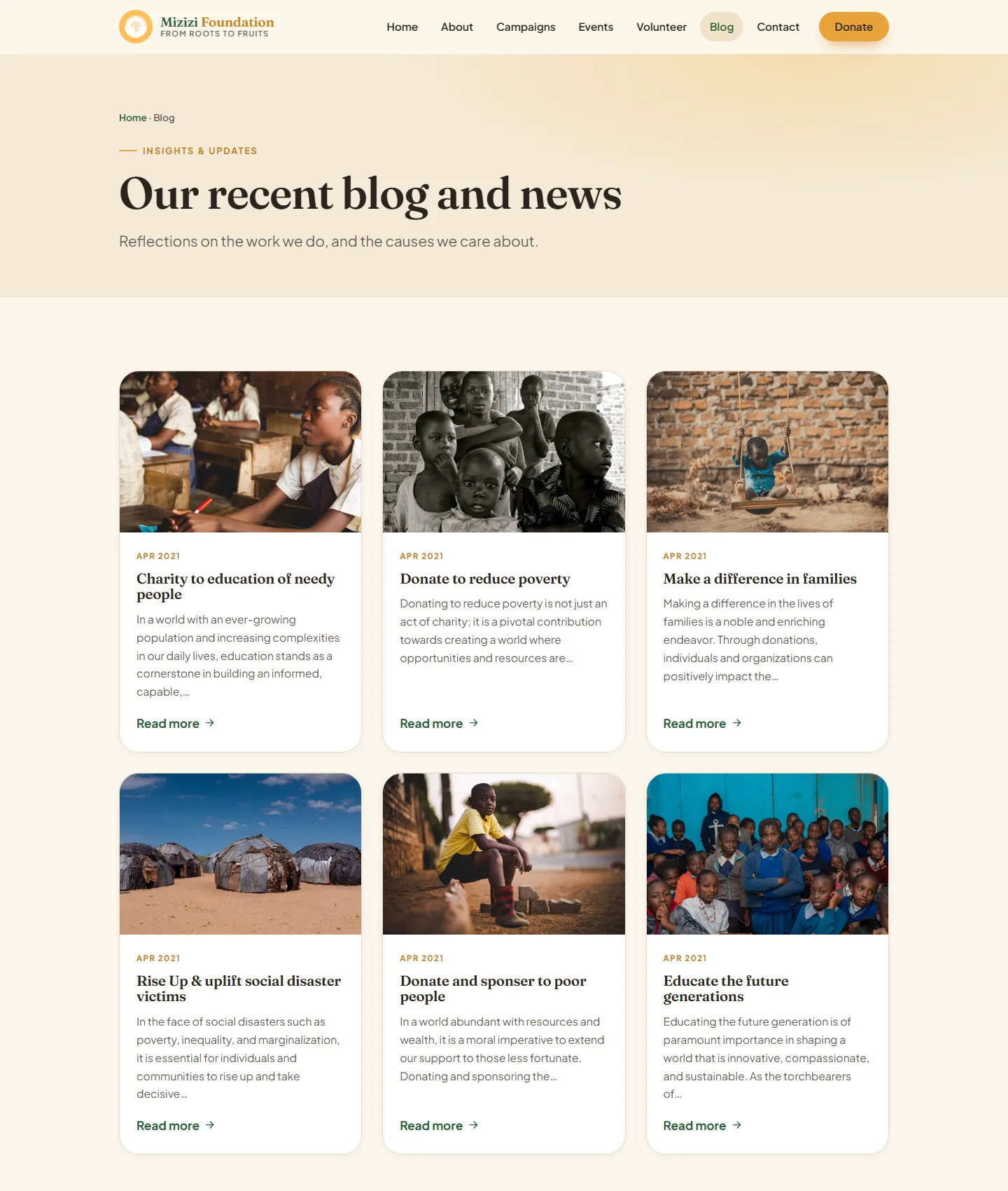 Mizizi Foundation: WordPress to static migration image
