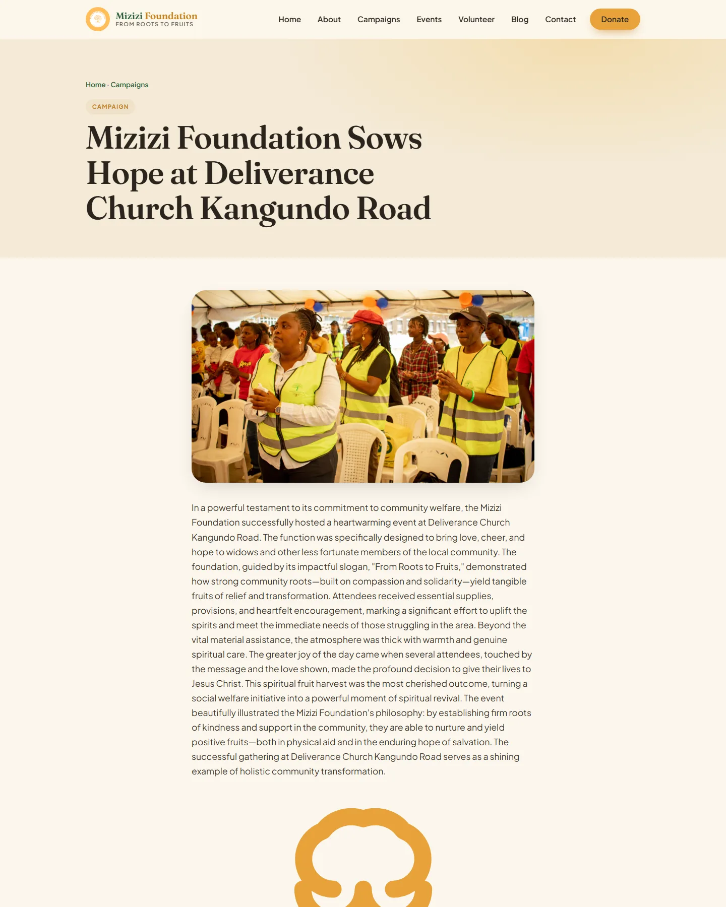 Mizizi Foundation: WordPress to static migration image