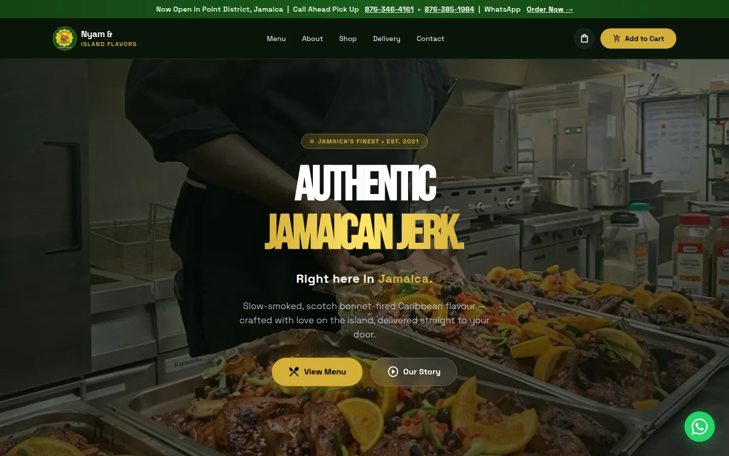 Nyam & Scram restaurant ordering screenshot